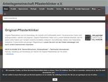 Tablet Screenshot of pflasterklinker.de